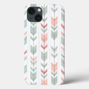 Geometric pattern in retro style iPhone 13 case