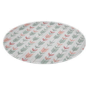 Geometric pattern in retro style cutting board