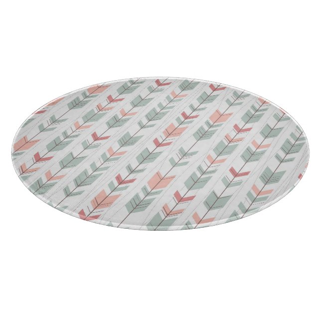 Geometric pattern in retro style cutting board (Corner)