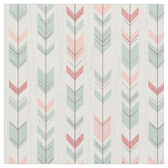 Geometric pattern in retro style fabric (Close Up)