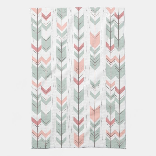 Geometric pattern in retro style kitchen towel (Vertical)