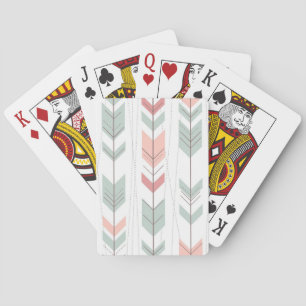Geometric pattern in retro style playing cards