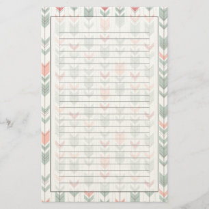 Geometric pattern in retro style stationery