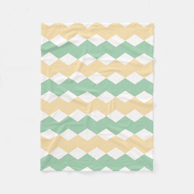 Geometric pattern in vintage  fleece blanket (Front)