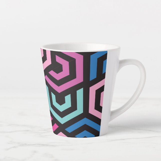 Geometric Pattern Latte Mug (Right)