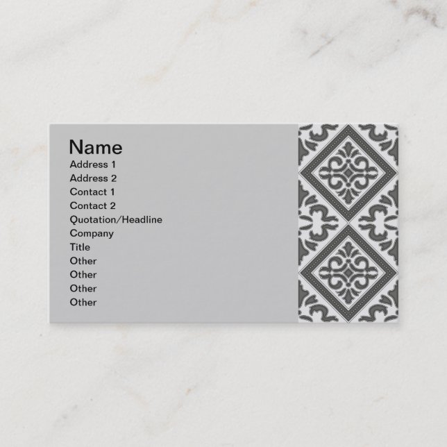Geometric Pattern Lattice  Business Card (Front)