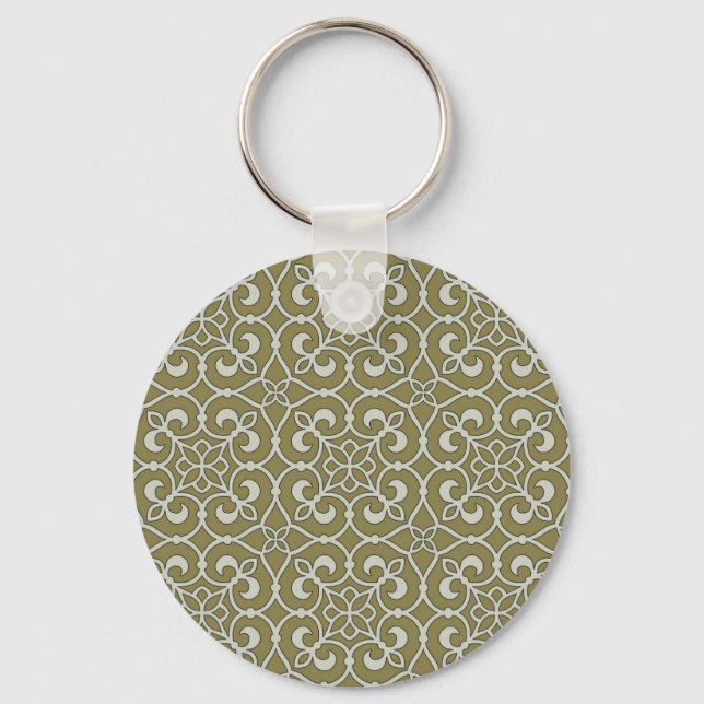 Geometric Pattern Lattice  Keychain (Front)
