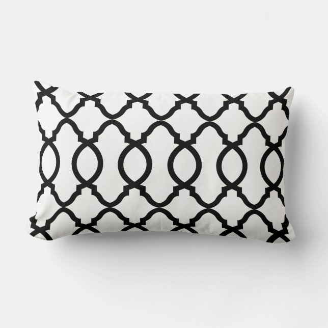 Geometric Pattern Lattice  Lumbar Pillow (Front)