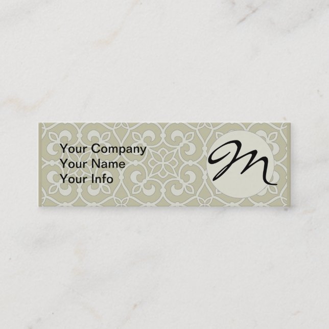 Geometric Pattern Lattice  Mini Business Card (Front)