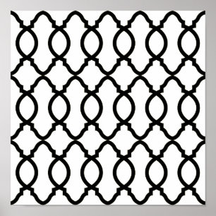 Geometric Pattern Lattice Poster