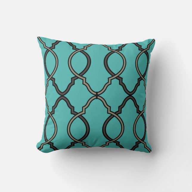 Geometric Pattern Lattice  Throw Pillow (Front)
