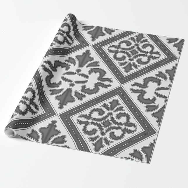Geometric Pattern Lattice  Wrapping Paper (Unrolled)