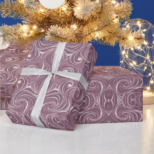 Geometric Pattern | Lavender Swirl Wrapping Paper (Holidays)