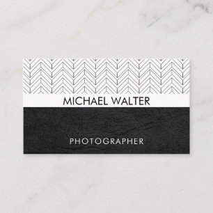 Geometric Pattern Leather Boho Pattern Business Card