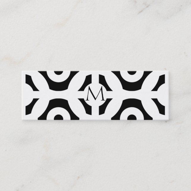 Geometric Pattern Mini Business Card (Front)
