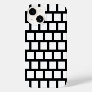 Geometric Pattern Modern Black and White Case-Mate iPhone 14 Case