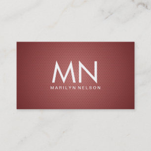 Geometric Pattern Monogram Business Card