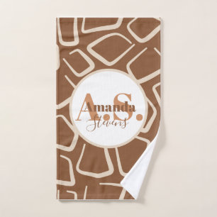 Geometric Pattern Monogram Pickleball Towel