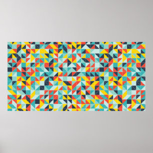 Geometric pattern. Mosaic colorful background of g Poster