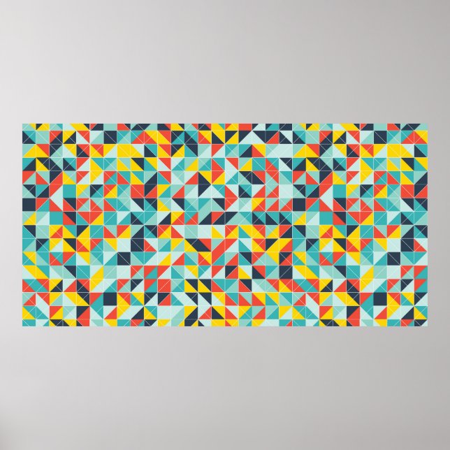 Geometric pattern. Mosaic colorful background of g Poster (Front)