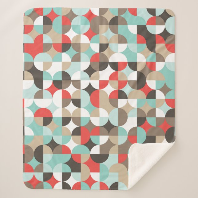 Geometric pattern. Mosaic colorful background of g Sherpa Blanket (Front)