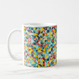Geometric pattern. Mosaic colourful background of Coffee Mug