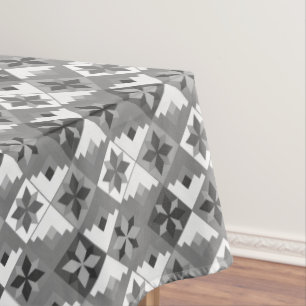 Geometric pattern multicolored patchwork tablecloth