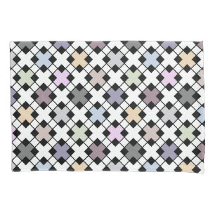 Geometric pattern multicolored pillowcase
