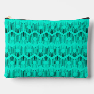 geometric pattern neon green colours accessory pouch