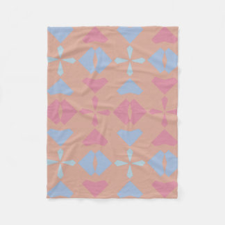 Geometric pattern of 50s fleece blanket