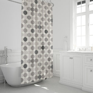 Geometric pattern of brawn and gray polka dots