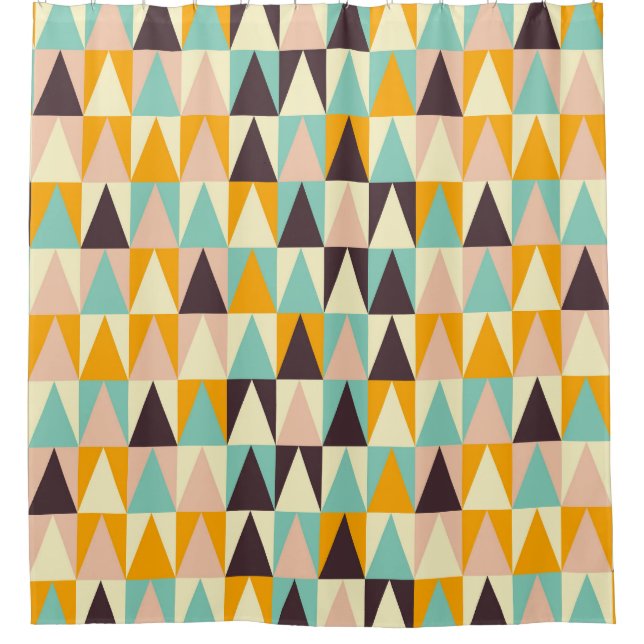 Geometric pattern of multi-coloured triangles  (Front)