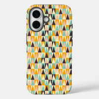 Geometric pattern of multi-coloured triangles