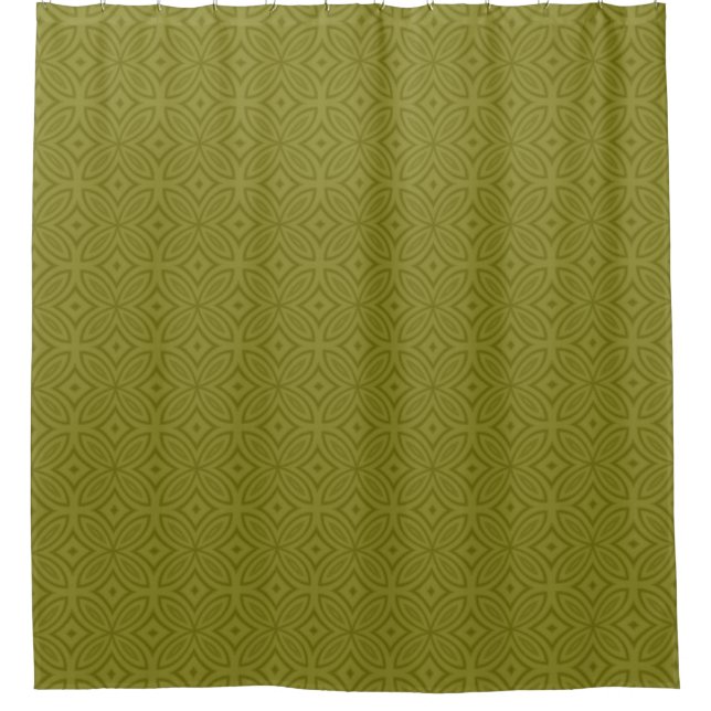 Geometric pattern of two tone olive green retro (Front)