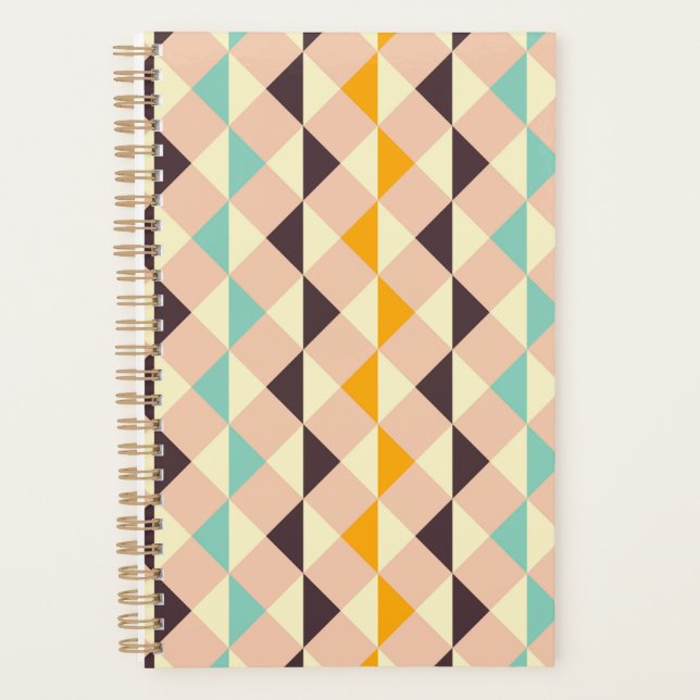 Geometric pattern overlapping diamonds & triangle planner (Front)