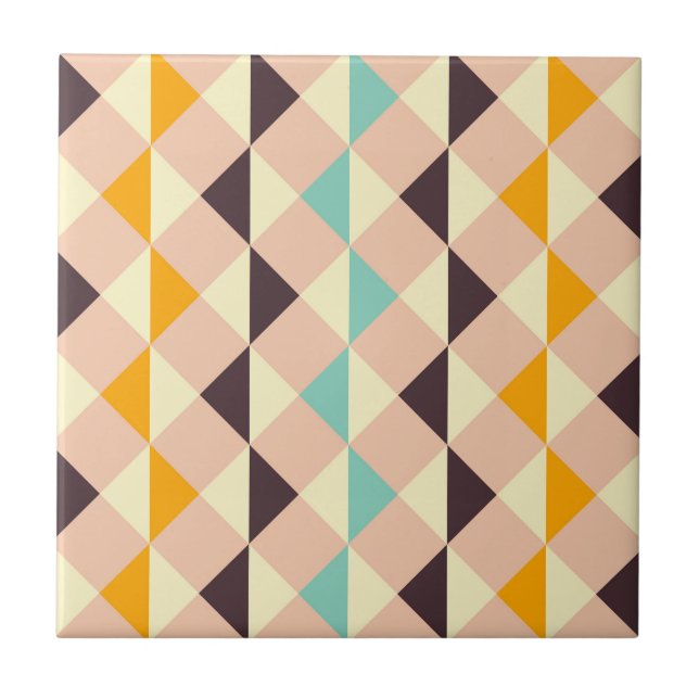 Geometric pattern overlapping diamonds & triangle tile (Front)