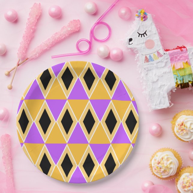 Geometric Pattern Paper Plate (Party)