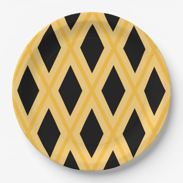 Geometric Pattern Paper Plate (Front)