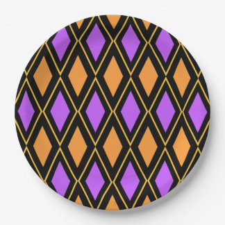 Geometric pattern paper plate