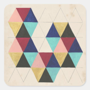 Geometric Pattern Play III Square Sticker
