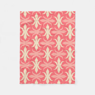 Geometric pattern retro colours 70s fleece blanket