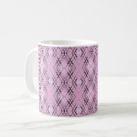 Geometric pattern retro pink diamonds