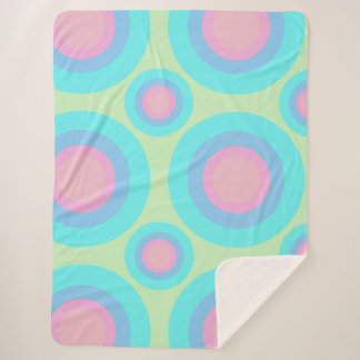 Geometric pattern retro  sherpa blanket
