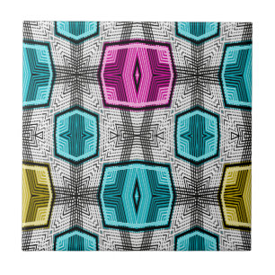 Geometric pattern retro sixties tile