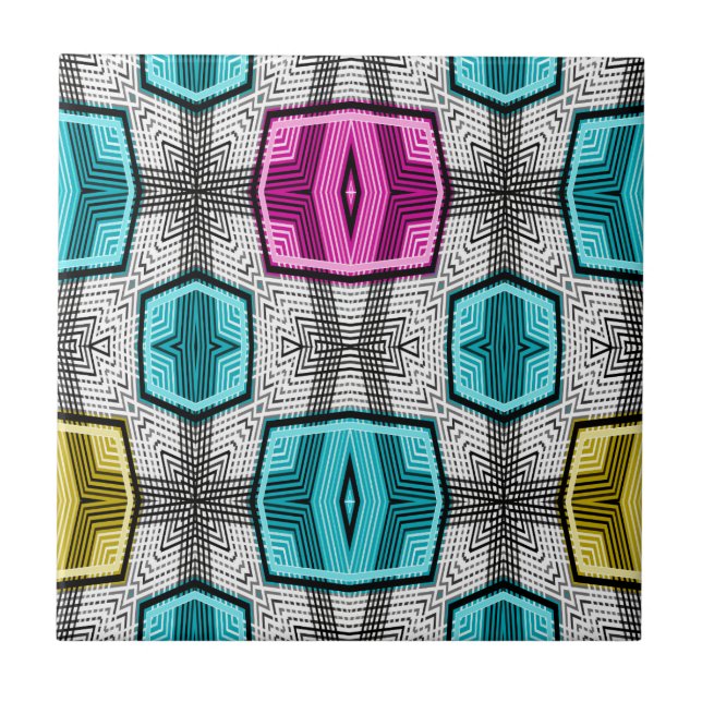 Geometric pattern retro sixties tile (Front)