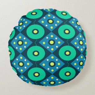 Geometric pattern round pillow