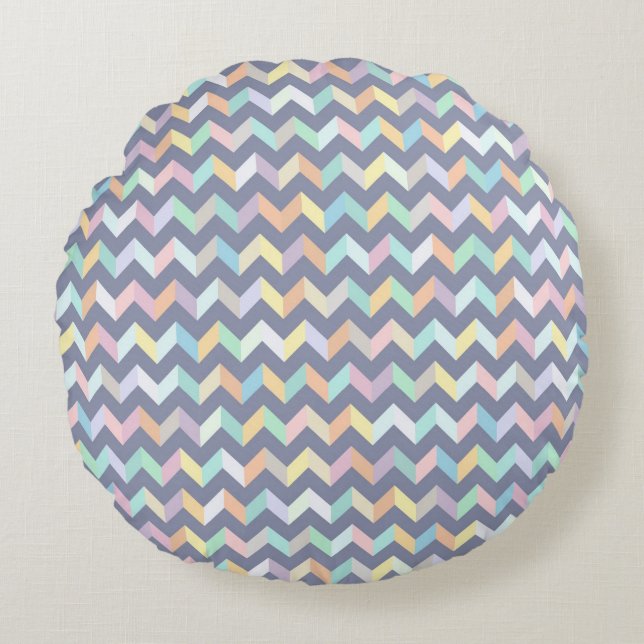 Geometric Pattern Round Pillow (Front)