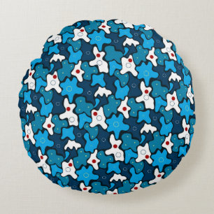 Geometric pattern round pillow