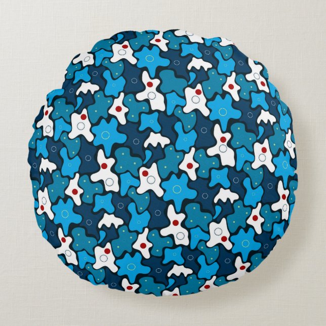 Geometric pattern round pillow (Front)