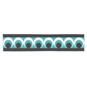 Geometric pattern short table runner